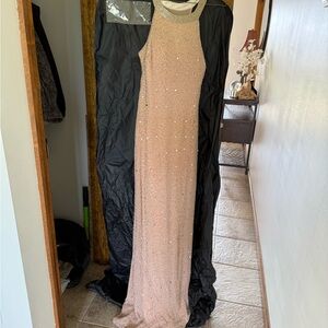 Elegant Cream Evening Gown